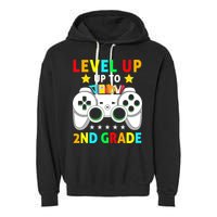 Level Up To 2nd Grade Team Second Grade Garment-Dyed Fleece Hoodie