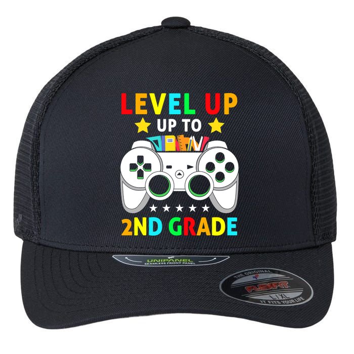 Level Up To 2nd Grade Team Second Grade Flexfit Unipanel Trucker Cap