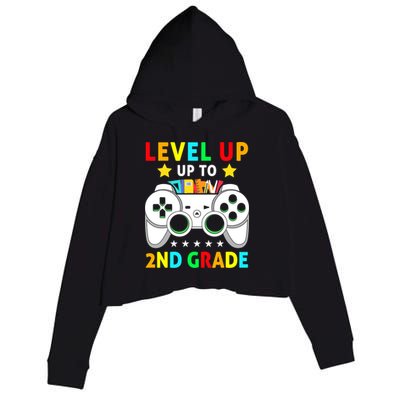 Level Up To 2nd Grade Team Second Grade Crop Fleece Hoodie