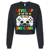Level Up To 2nd Grade Team Second Grade Cropped Pullover Crew