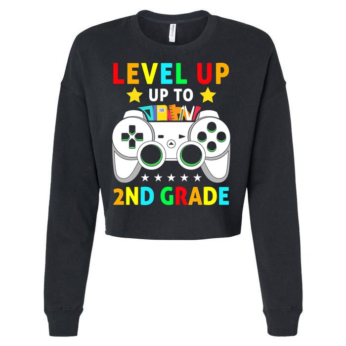 Level Up To 2nd Grade Team Second Grade Cropped Pullover Crew