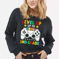 Level Up To 2nd Grade Team Second Grade Cropped Pullover Crew