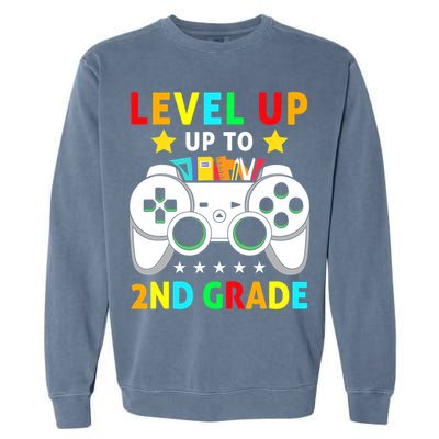 Level Up To 2nd Grade Team Second Grade Garment-Dyed Sweatshirt