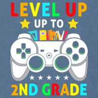 Level Up To 2nd Grade Team Second Grade Garment-Dyed Sweatshirt
