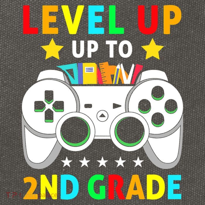 Level Up To 2nd Grade Team Second Grade Cotton Canvas Backpack