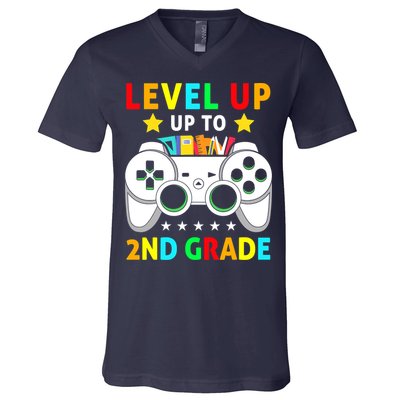 Level Up To 2nd Grade Team Second Grade V-Neck T-Shirt