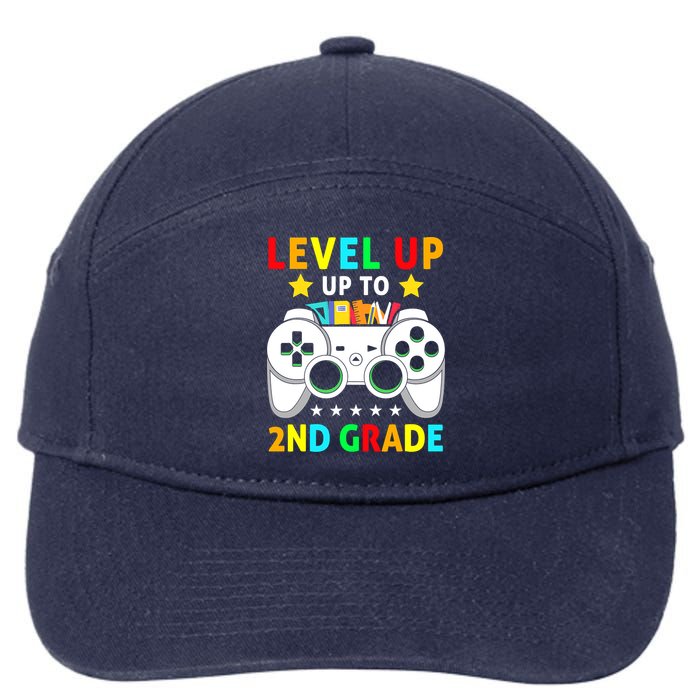 Level Up To 2nd Grade Team Second Grade 7-Panel Snapback Hat