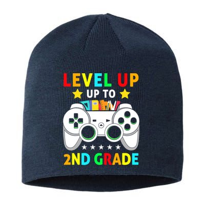 Level Up To 2nd Grade Team Second Grade Sustainable Beanie
