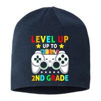 Level Up To 2nd Grade Team Second Grade Sustainable Beanie