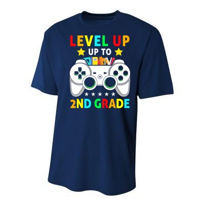 Level Up To 2nd Grade Team Second Grade Youth Performance Sprint T-Shirt