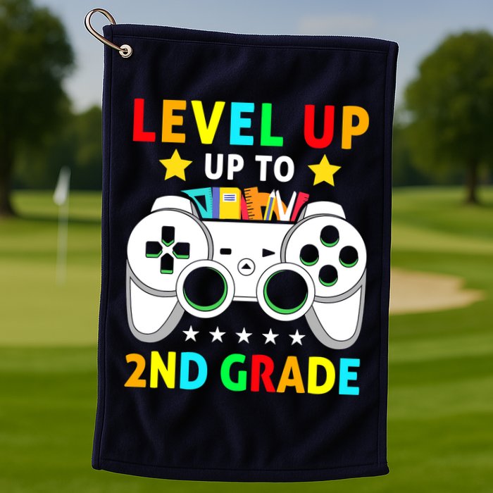 Level Up To 2nd Grade Team Second Grade Golf Towel