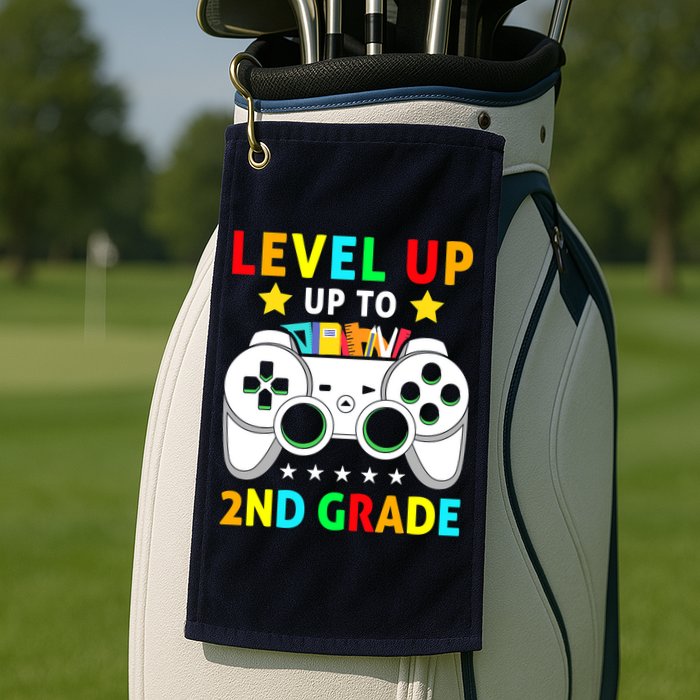 Level Up To 2nd Grade Team Second Grade Golf Towel