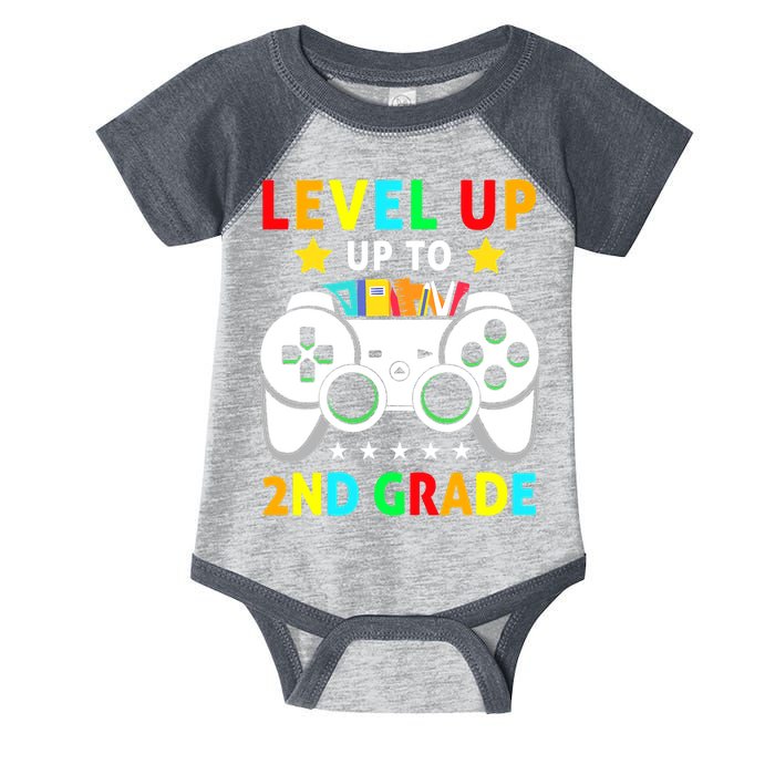Level Up To 2nd Grade Team Second Grade Infant Baby Jersey Bodysuit