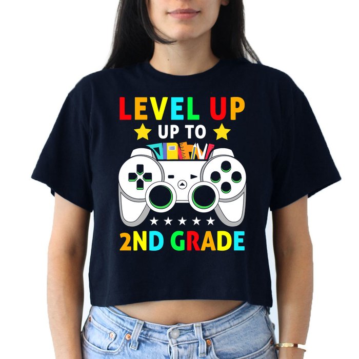 Level Up To 2nd Grade Team Second Grade Crop Top