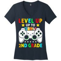 Level Up To 2nd Grade Team Second Grade Women's V-Neck T-Shirt