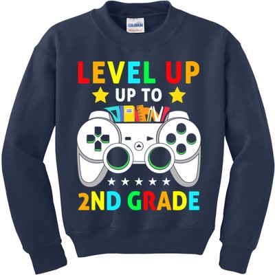 Level Up To 2nd Grade Team Second Grade Kids Sweatshirt