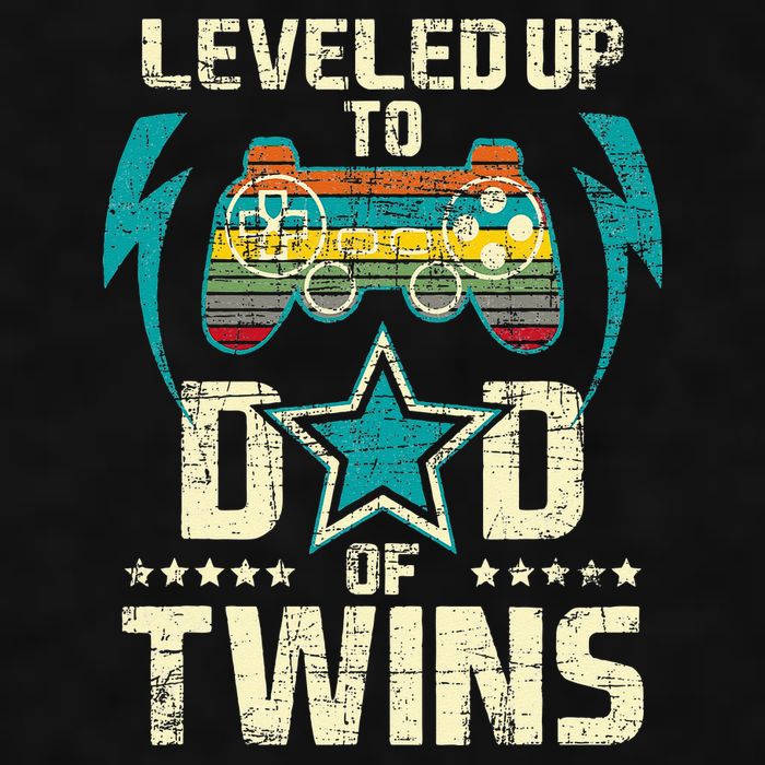 Leveled Up To Dad Of Twins Twin Dad Father Of Twins Ladies PosiCharge Tri-Blend Wicking Tank