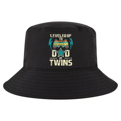 Leveled Up To Dad Of Twins Twin Dad Father Of Twins Cool Comfort Performance Bucket Hat