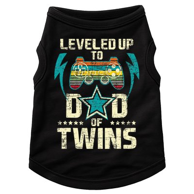 Leveled Up To Dad Of Twins Twin Dad Father Of Twins Doggie Tank