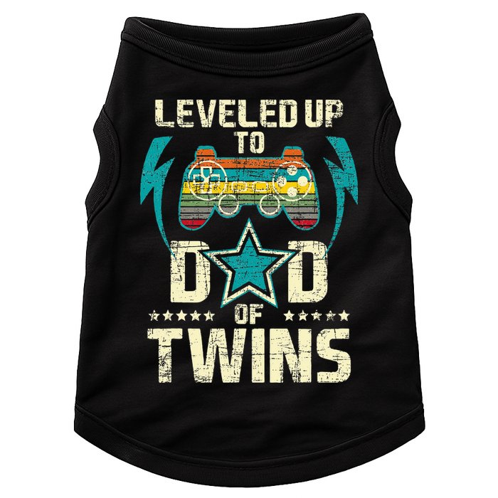Leveled Up To Dad Of Twins Twin Dad Father Of Twins Doggie Tank