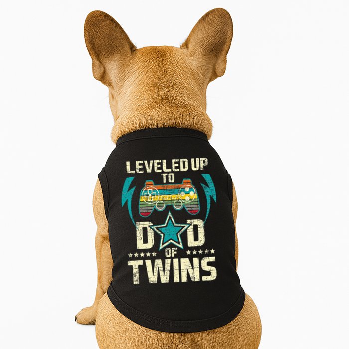 Leveled Up To Dad Of Twins Twin Dad Father Of Twins Doggie Tank