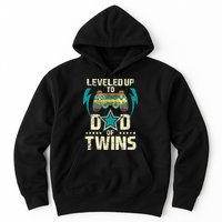 Leveled Up To Dad Of Twins Twin Dad Father Of Twins Hoodie