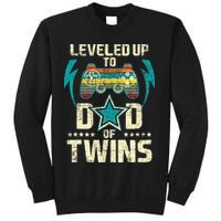 Leveled Up To Dad Of Twins Twin Dad Father Of Twins Sweatshirt