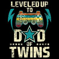 Leveled Up To Dad Of Twins Twin Dad Father Of Twins Button