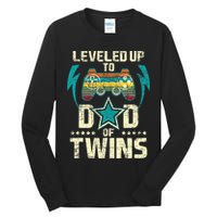 Leveled Up To Dad Of Twins Twin Dad Father Of Twins Tall Long Sleeve T-Shirt