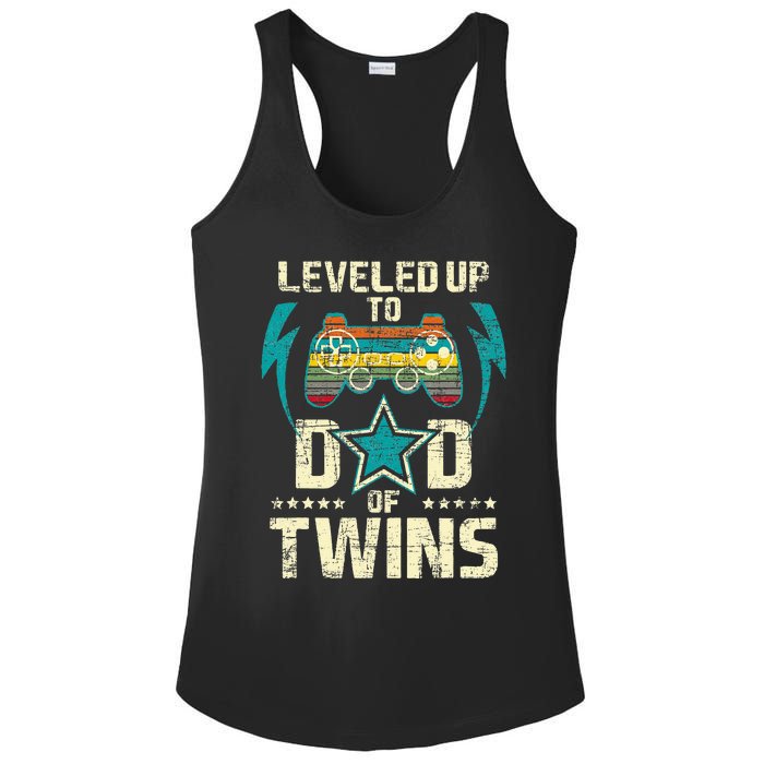 Leveled Up To Dad Of Twins Twin Dad Father Of Twins Ladies PosiCharge Competitor Racerback Tank