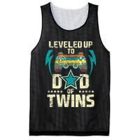 Leveled Up To Dad Of Twins Twin Dad Father Of Twins Mesh Reversible Basketball Jersey Tank