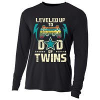 Leveled Up To Dad Of Twins Twin Dad Father Of Twins Cooling Performance Long Sleeve Crew