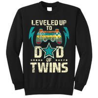 Leveled Up To Dad Of Twins Twin Dad Father Of Twins Tall Sweatshirt