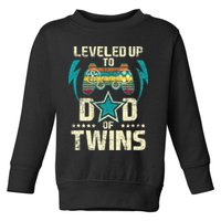 Leveled Up To Dad Of Twins Twin Dad Father Of Twins Toddler Sweatshirt