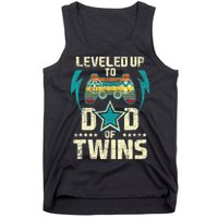Leveled Up To Dad Of Twins Twin Dad Father Of Twins Tank Top