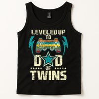 Leveled Up To Dad Of Twins Twin Dad Father Of Twins Tank Top