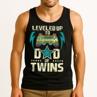 Leveled Up To Dad Of Twins Twin Dad Father Of Twins Tank Top