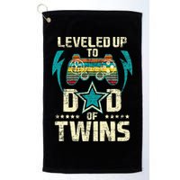 Leveled Up To Dad Of Twins Twin Dad Father Of Twins Golf Towel