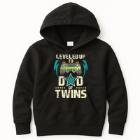 Leveled Up To Dad Of Twins Twin Dad Father Of Twins Kids Hoodie