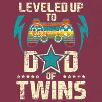 Leveled Up To Dad Of Twins Twin Dad Father Of Twins 16oz Travel Tumbler