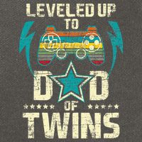 Leveled Up To Dad Of Twins Twin Dad Father Of Twins Cotton Canvas Backpack