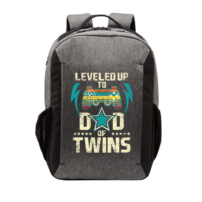 Leveled Up To Dad Of Twins Twin Dad Father Of Twins Vector Backpack