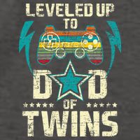 Leveled Up To Dad Of Twins Twin Dad Father Of Twins Vector Backpack