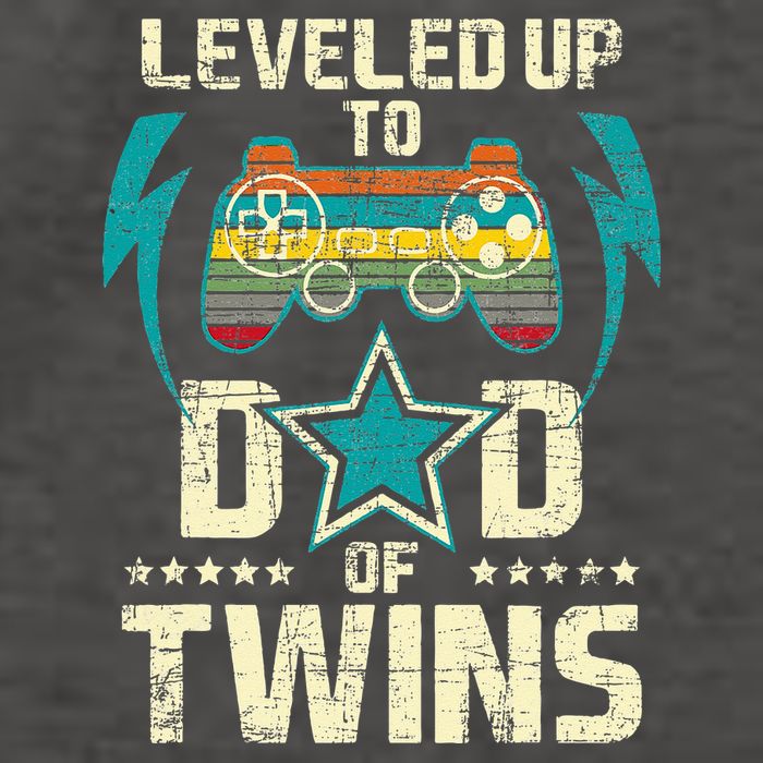 Leveled Up To Dad Of Twins Twin Dad Father Of Twins Vector Backpack