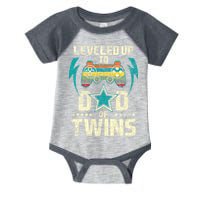 Leveled Up To Dad Of Twins Twin Dad Father Of Twins Infant Baby Jersey Bodysuit
