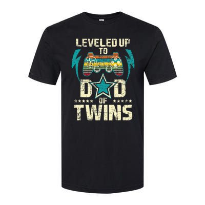 Leveled Up To Dad Of Twins Twin Dad Father Of Twins Softstyle® CVC T-Shirt