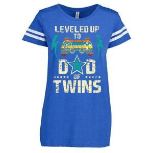 Leveled Up To Dad Of Twins Twin Dad Father Of Twins Enza Ladies Jersey Football T-Shirt