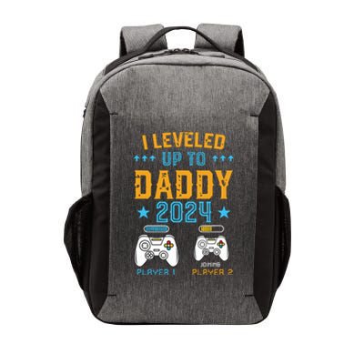 Leveled Up To Daddy 2024 Promoted To Dad Level Unlocked Vector Backpack