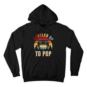 Leveled Up To Pop Funny Gamer Father's Day Dad Hoodie