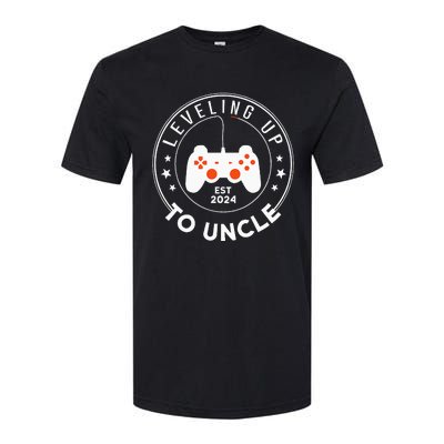 Leveling Up To Uncle Est 2024 Promoted To Uncle Softstyle® CVC T-Shirt